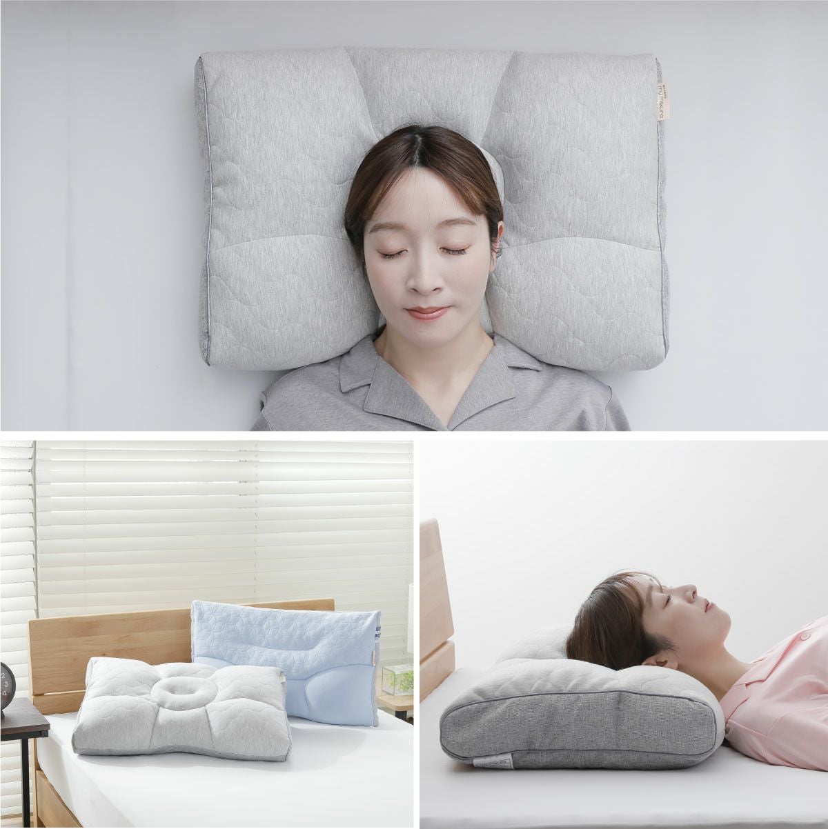 実店舗で人気No.1】首肩楽寝枕DX グレー｜眠りの専門店マイまくら