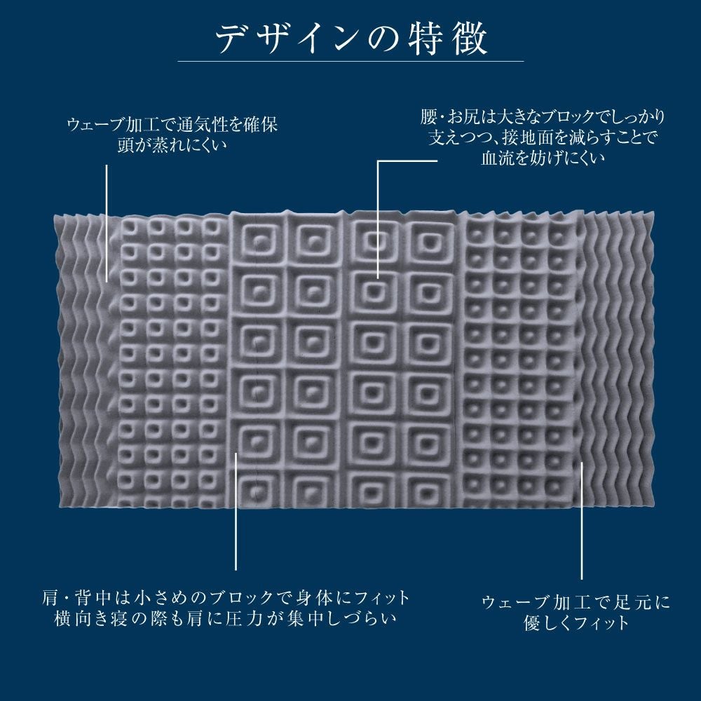 腰楽寝マイマット9cm シングル 日本製 送料無料｜眠りの専門店マイまくら