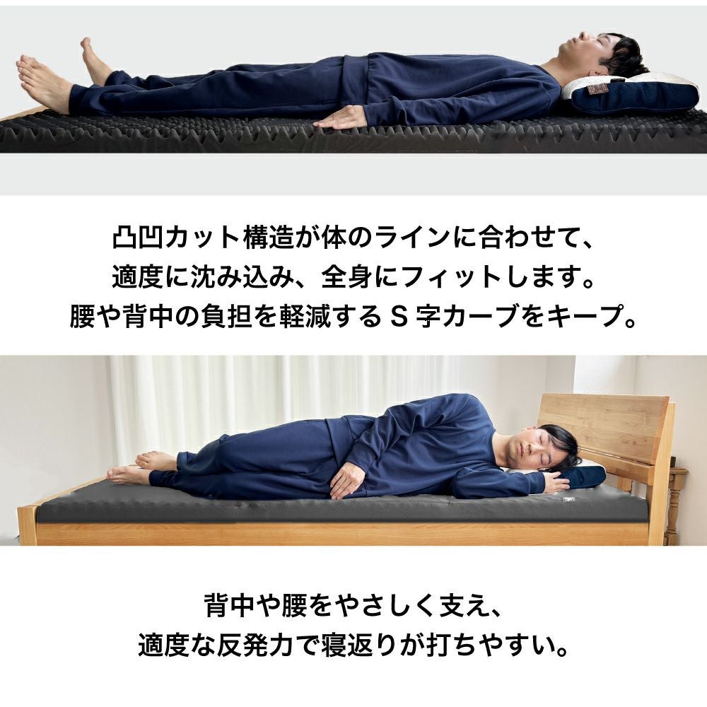 腰楽寝myマット8cm 凹凸プロファイル(S/SD/D/Q)送料無料【最安値挑戦中