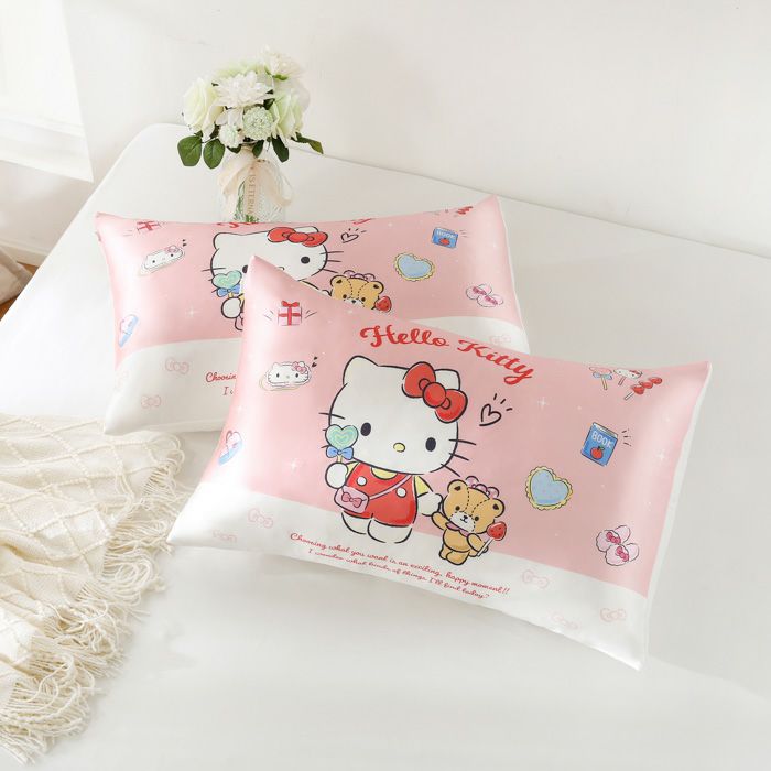 シルクまくらカバー ハローキティ 43×63cm｜眠りの専門店マイまくら